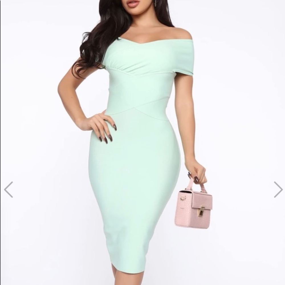Mint green dress